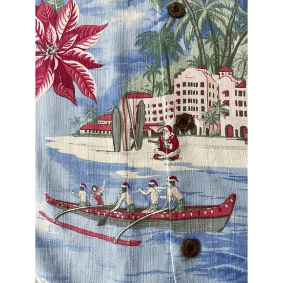 Tommy Bahama Men’s Silk Shirt XXL Holiday Hawaiian Season’s Greetings - Picture 4 of 10